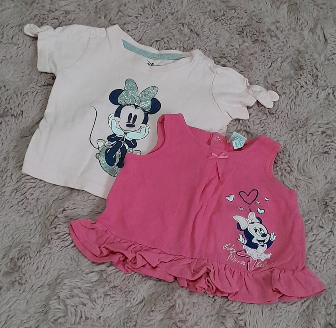 2 T-shirts Bébé fille 3 mois
