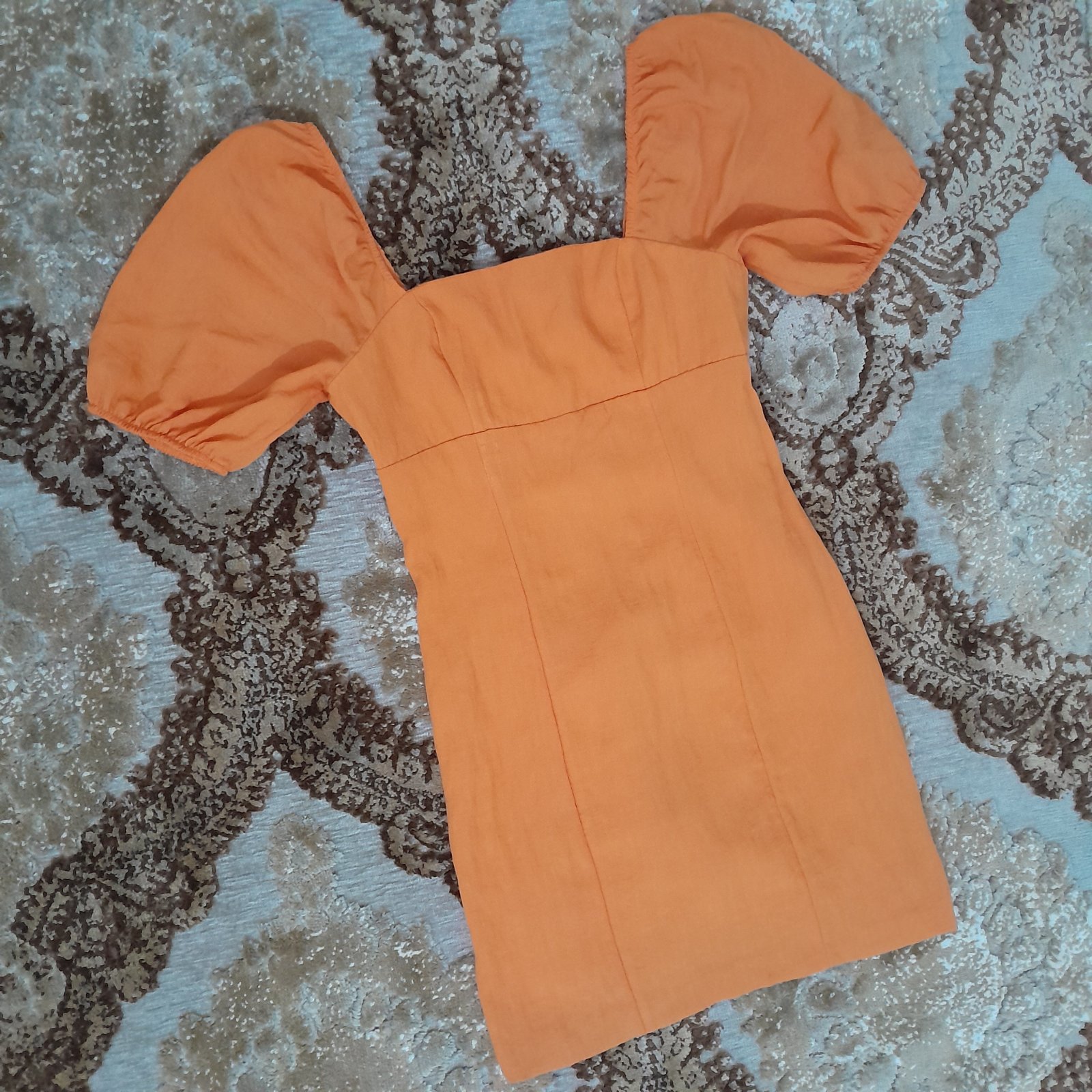 Robe courte orange