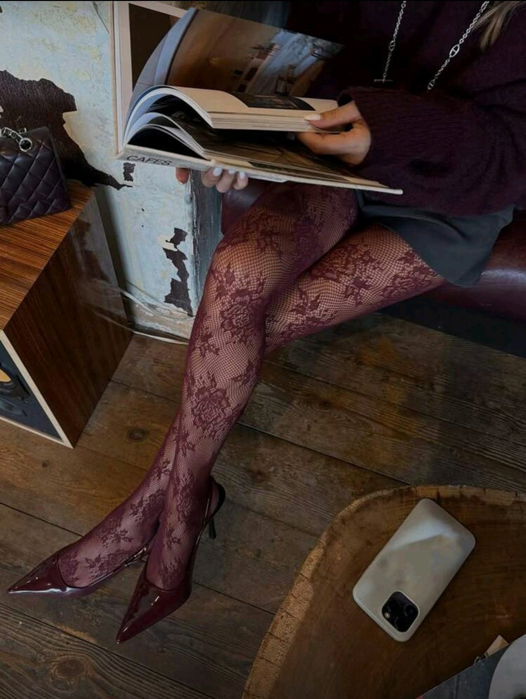 Collant dentelle tendance