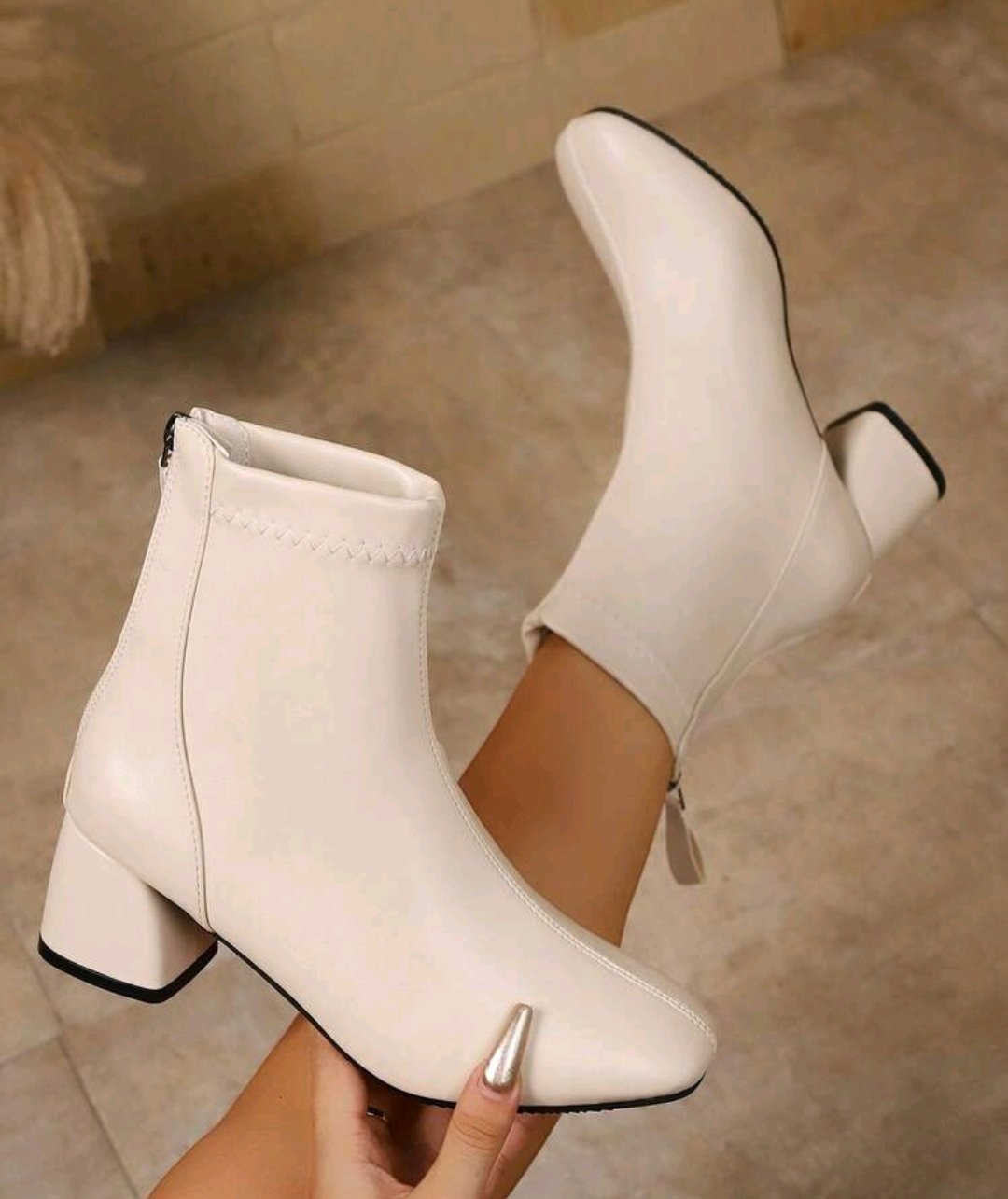 Bottines beige