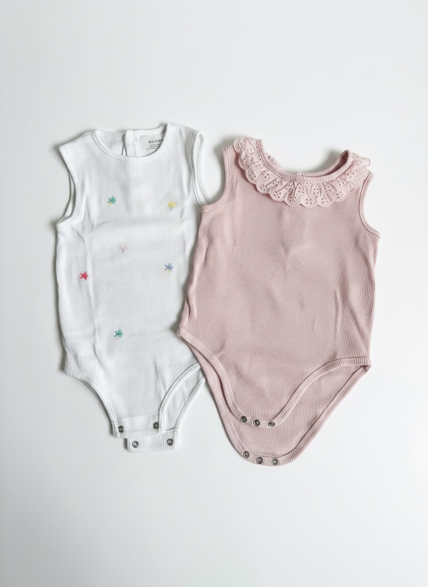 Lot de 2 bodiesKIABI petite fille 24 mois 