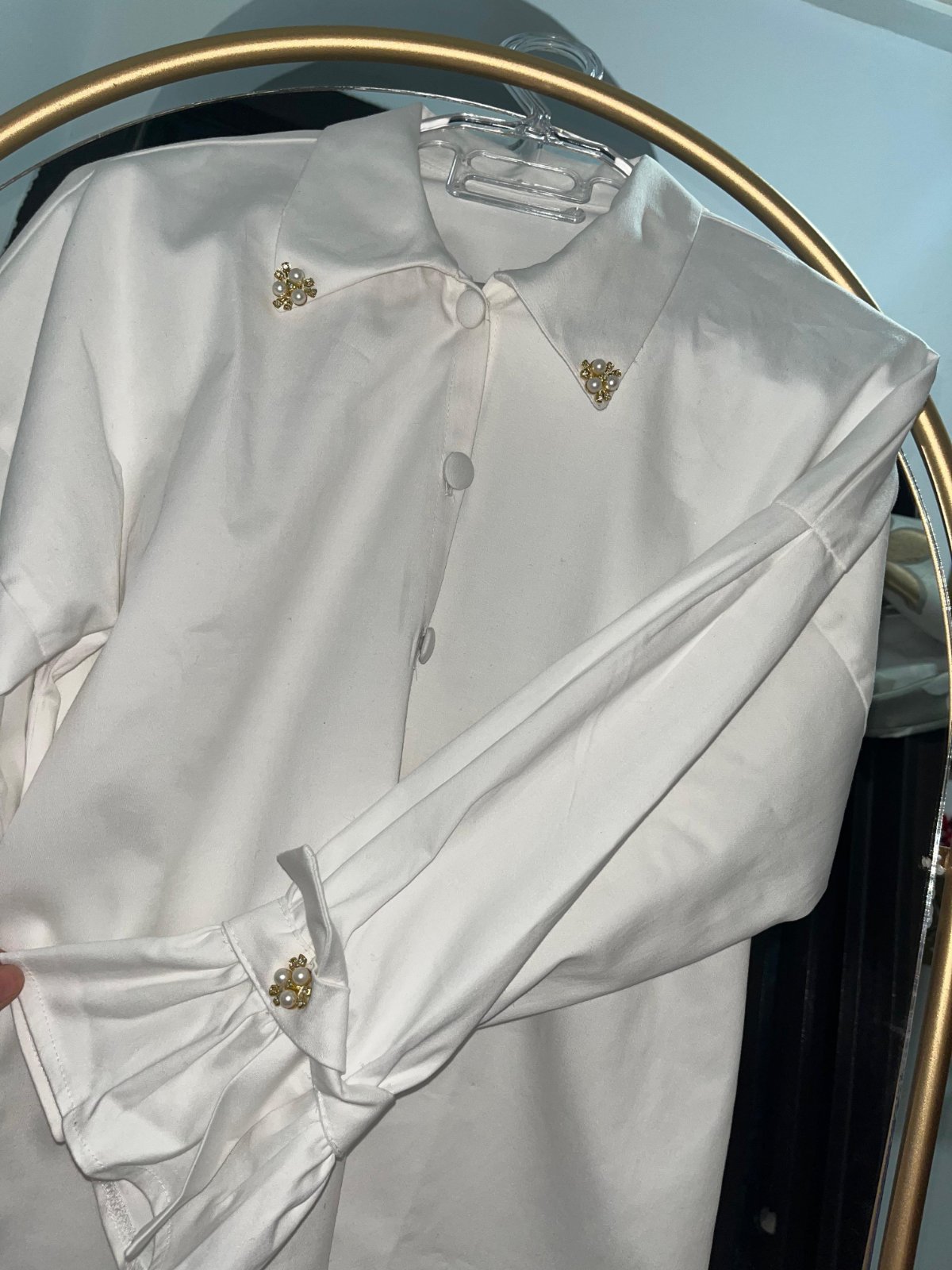 Chemise en popline  blanc 