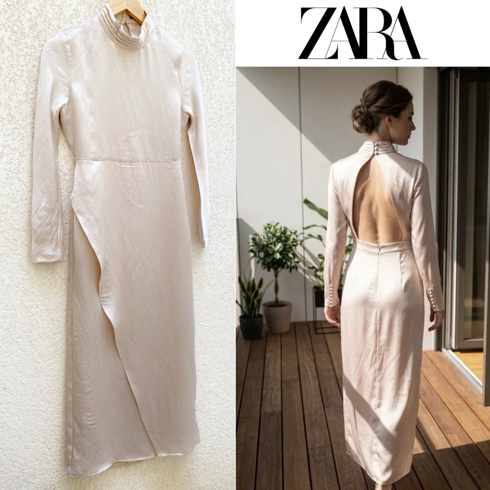 Robe maxi ZARA nude taille S/36 en parfait état