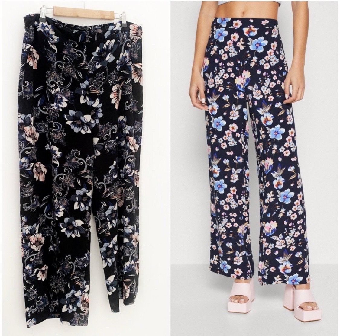 Je vends ce pantalon large WISELEG taille 48/50 à motifs fleuris en excellent état