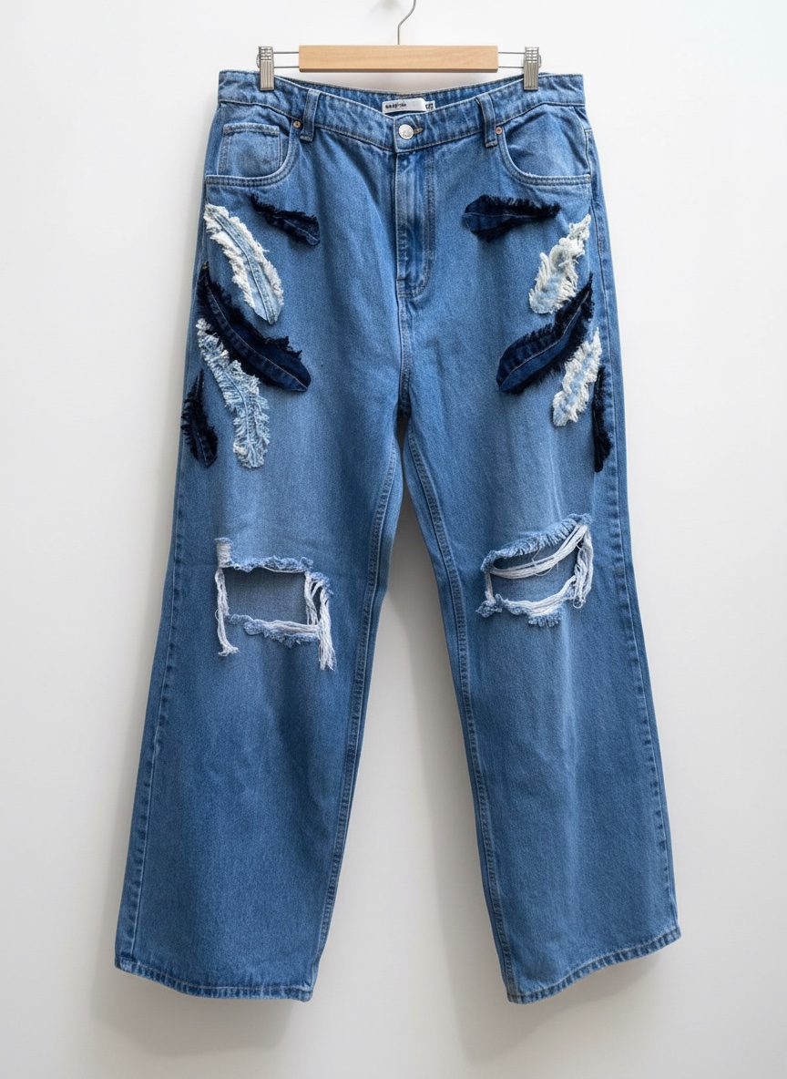 Pantalon jean loose leg taille 44/XXL en parfait état