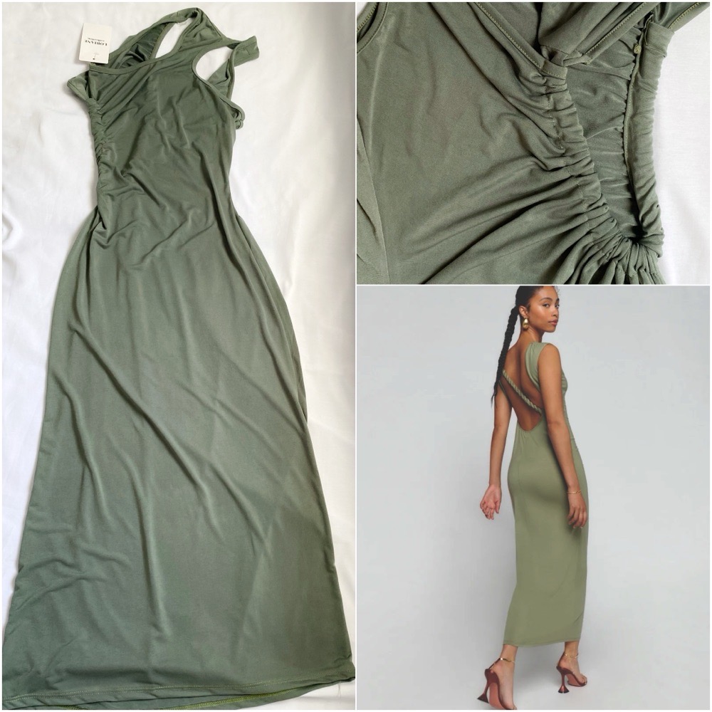 Robe fondue vert kaki taille standard convient à un 36 neuve avec son étiquette