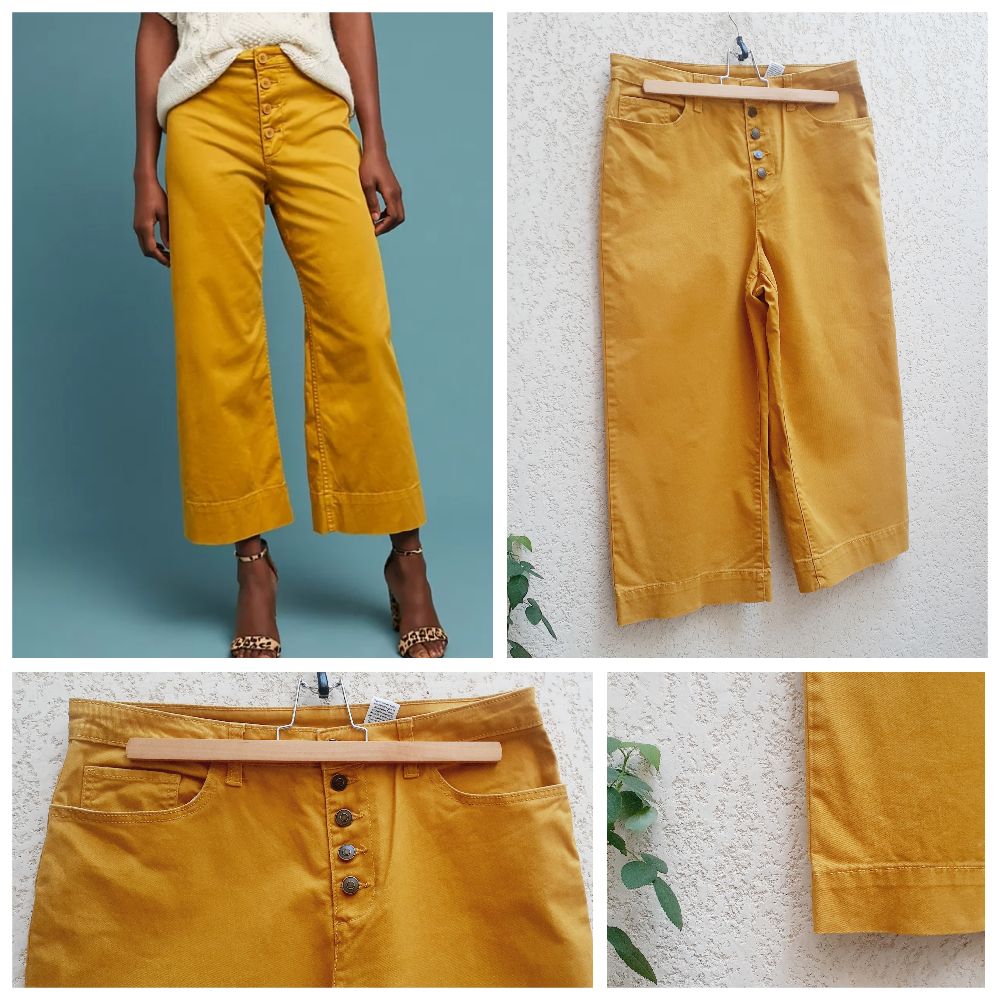 pantalon large jaune moutarde taille 44/XL en parfait état 