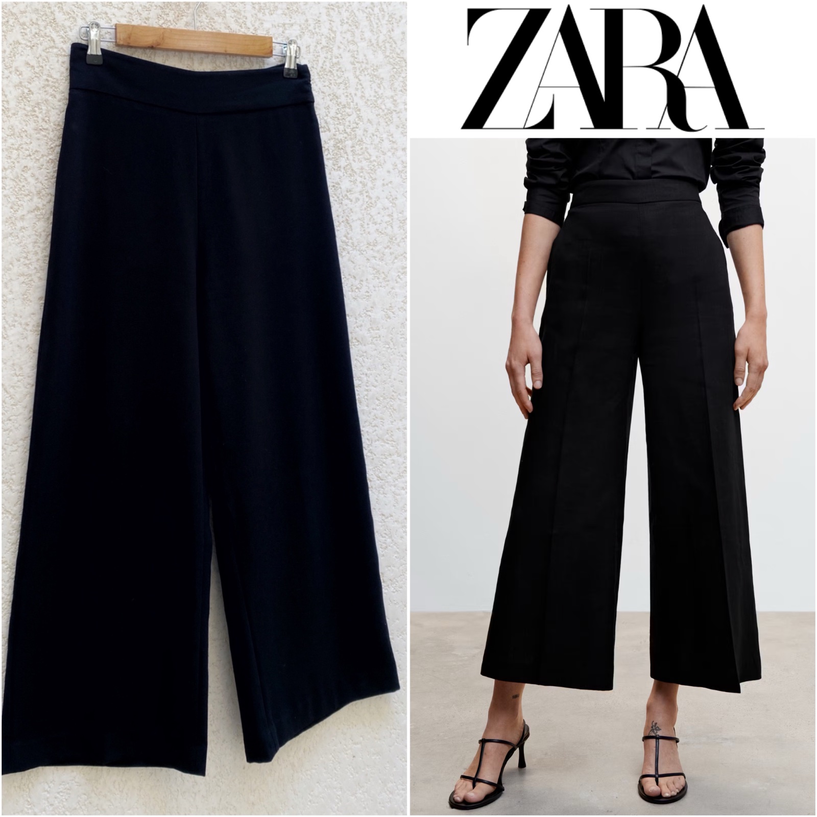 Pantalon jupe culotte ZARA noir taille 36/S  en parfait état