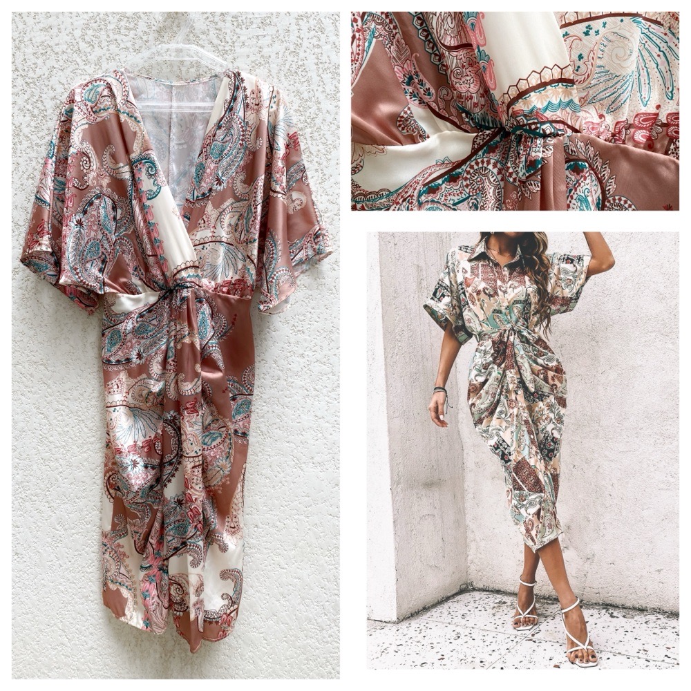 Robe à motifs convient à un 38/M et 40/L neuve jamais portée