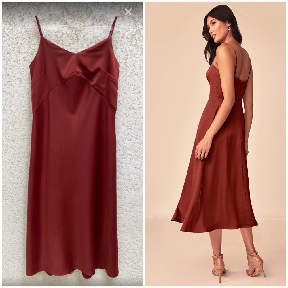 Robe Levi'S mi longue satinée bretelles fines taille 38/M neuve 