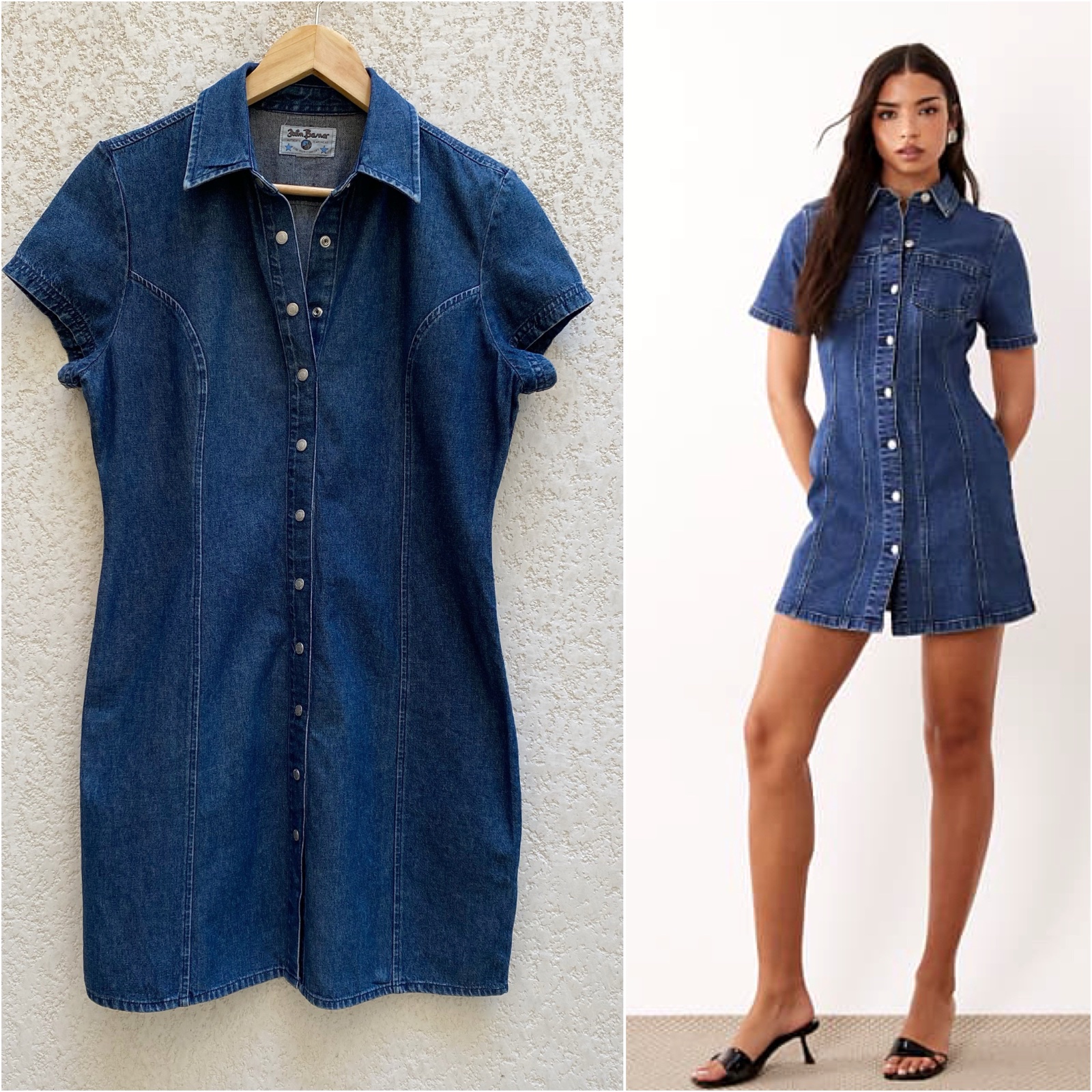 Robe en denim de couleur bleu moyen taille 40/L en excellent état