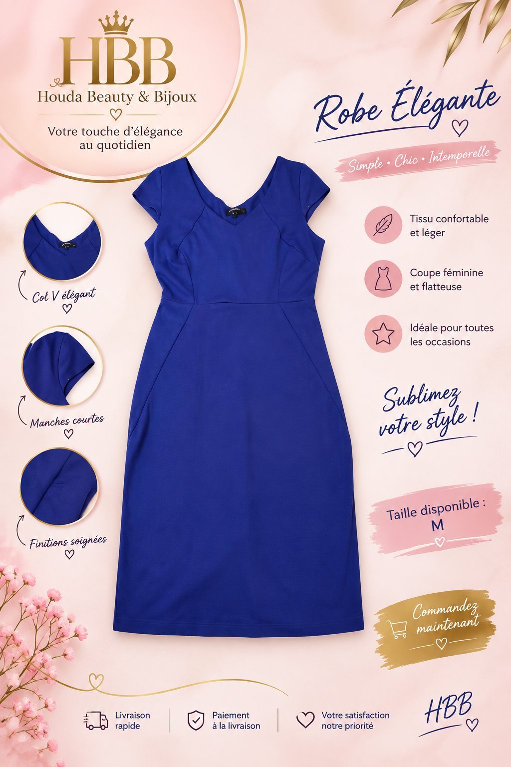 Robe droite violet 