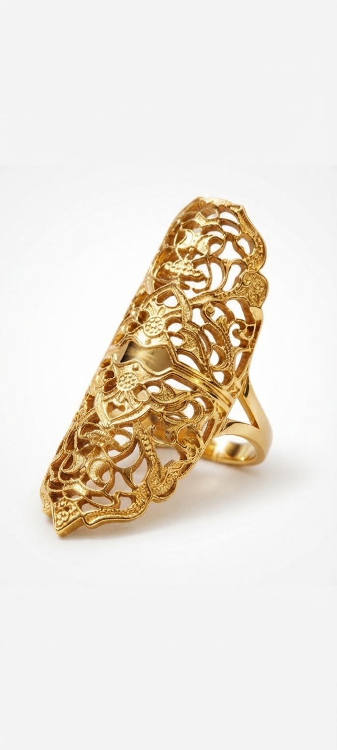 Bague dorée inoxydable 