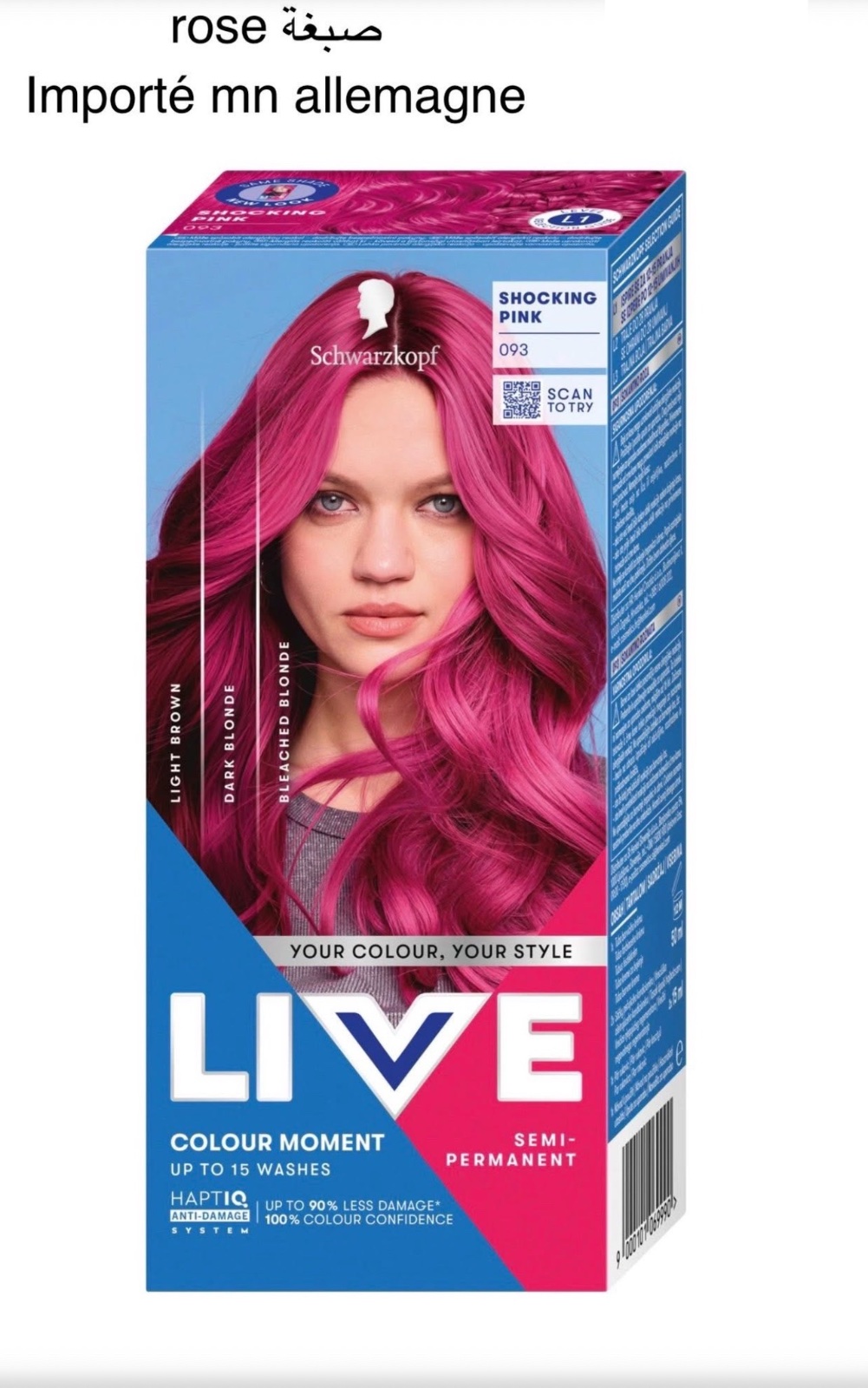 Schwarzkopf shocking pink coloration 