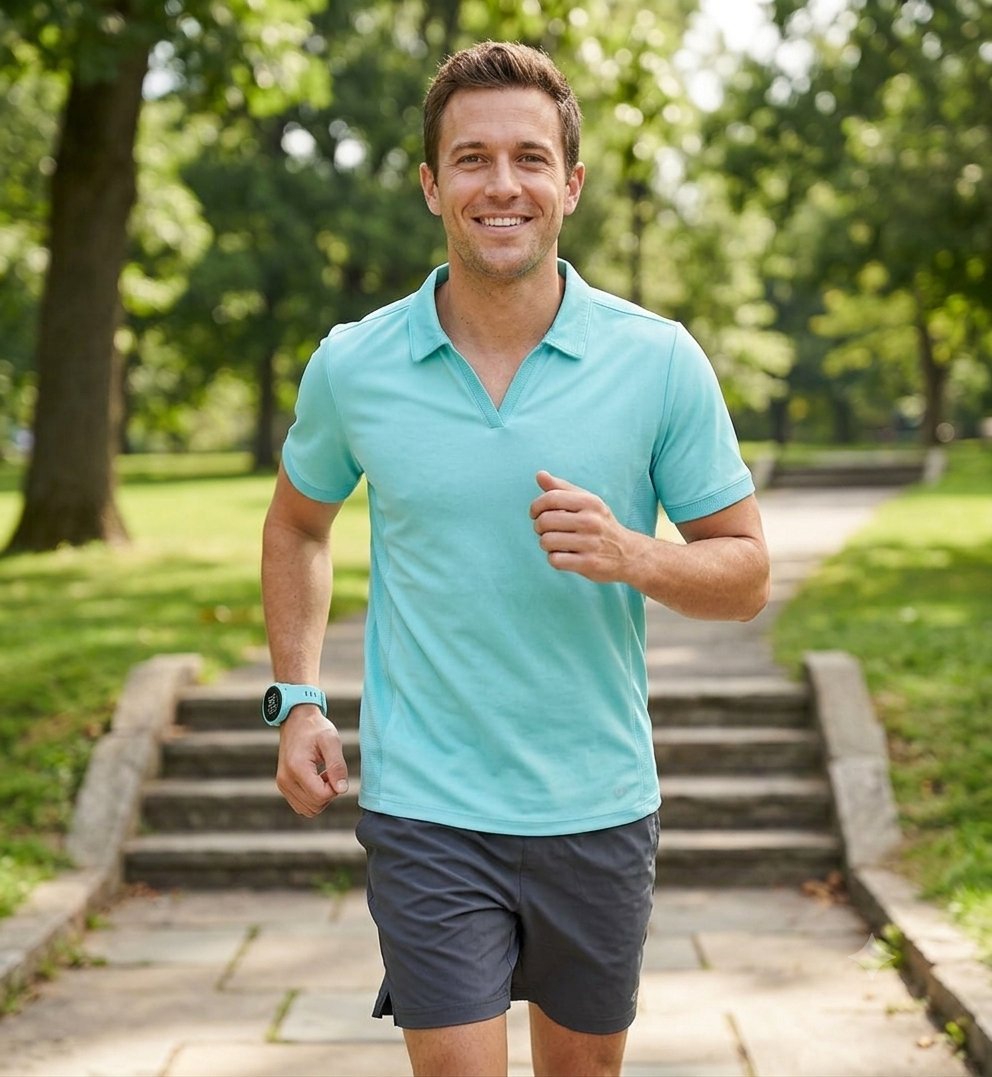 Polo de Sport & Performance – Bleu Turquoise