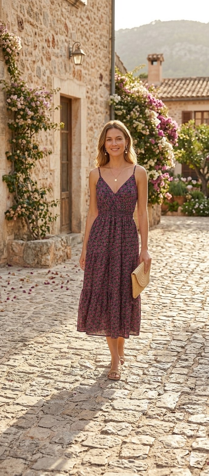 Robe longue fleurie taille 32/34/36