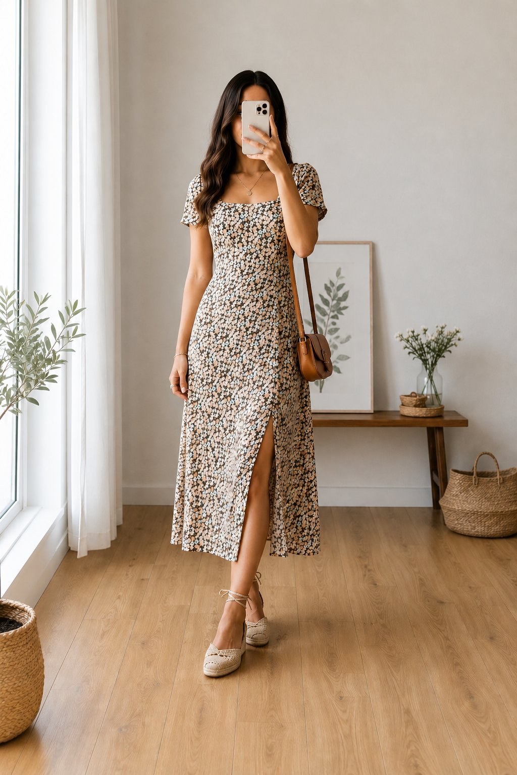 Robe longue fleurie 