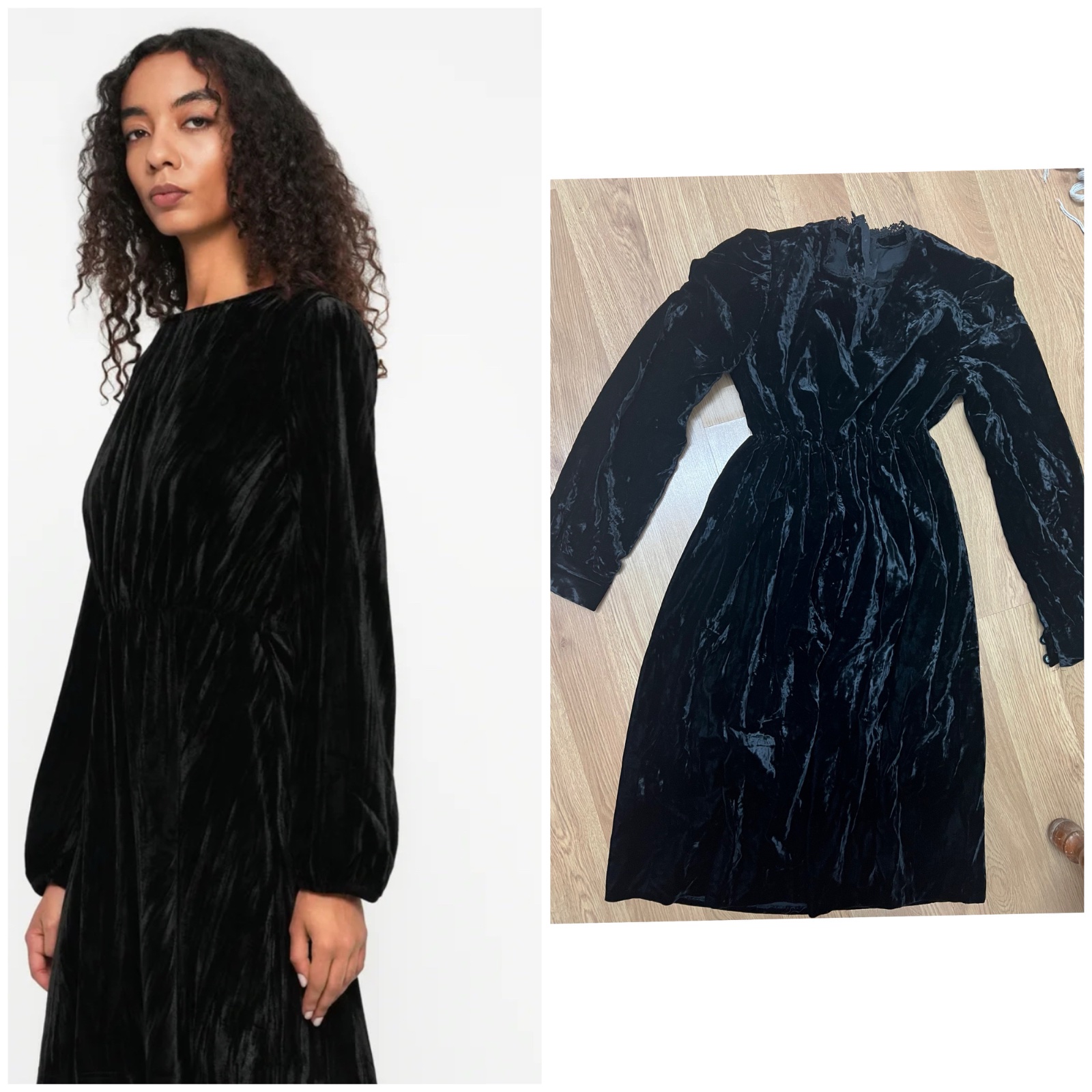 Robe velour noire