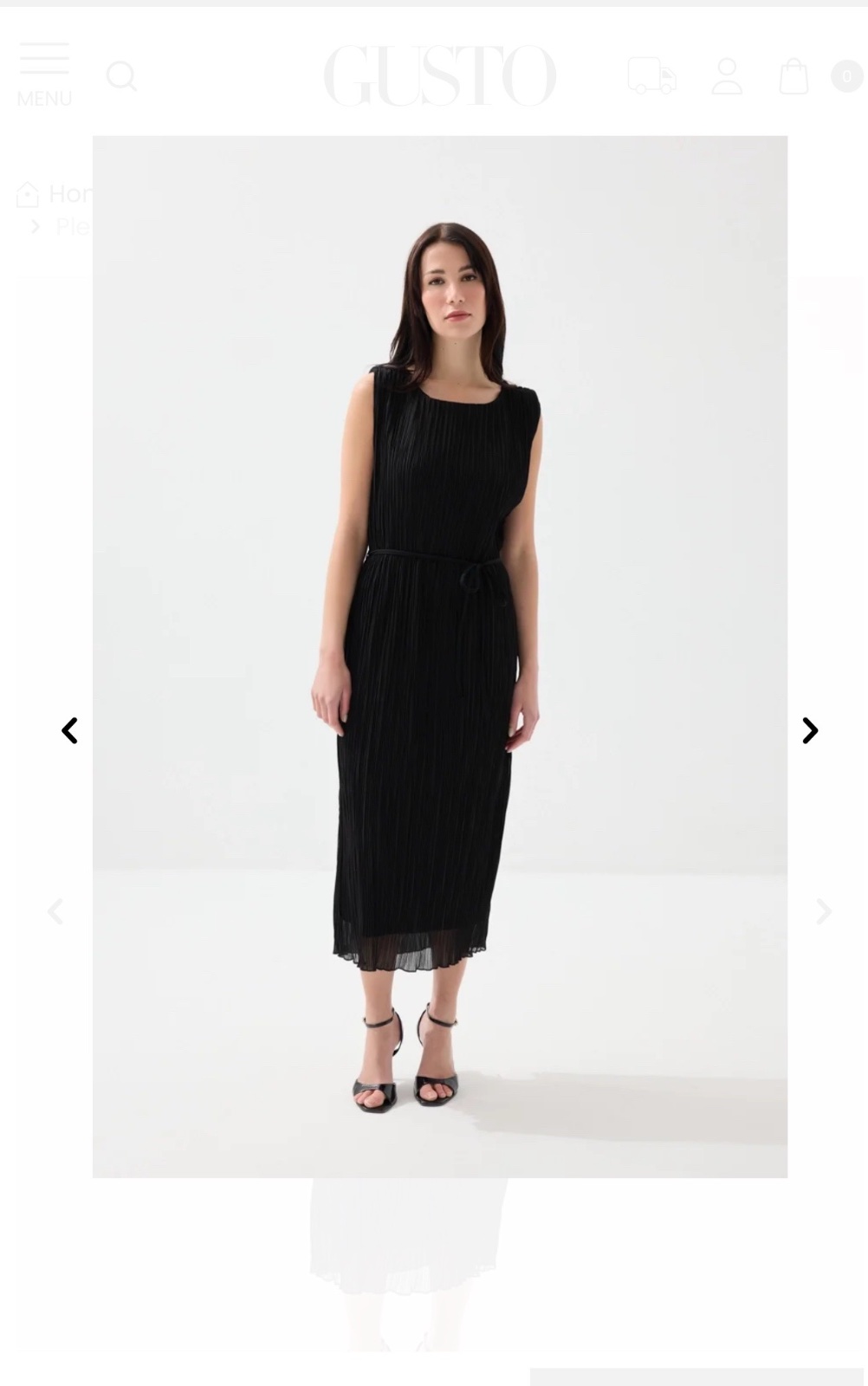 Robe noir coupe midi