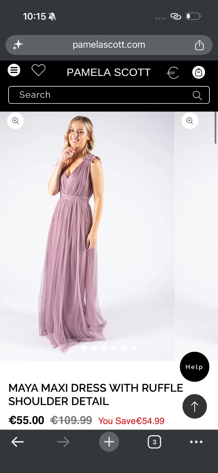 Robe longue elegante: Rose poudré