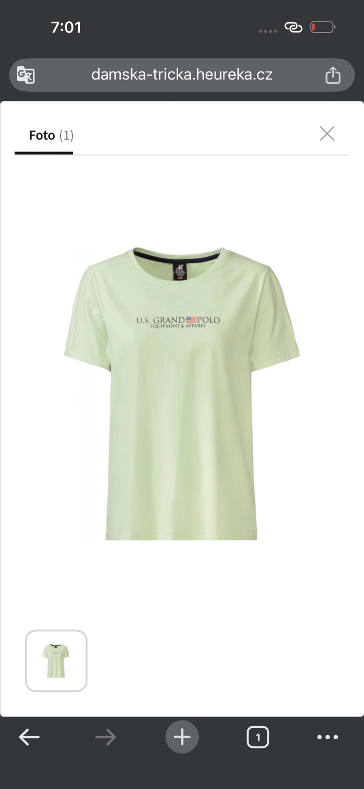 Polo vert pastel US Grand – 100 % coton 