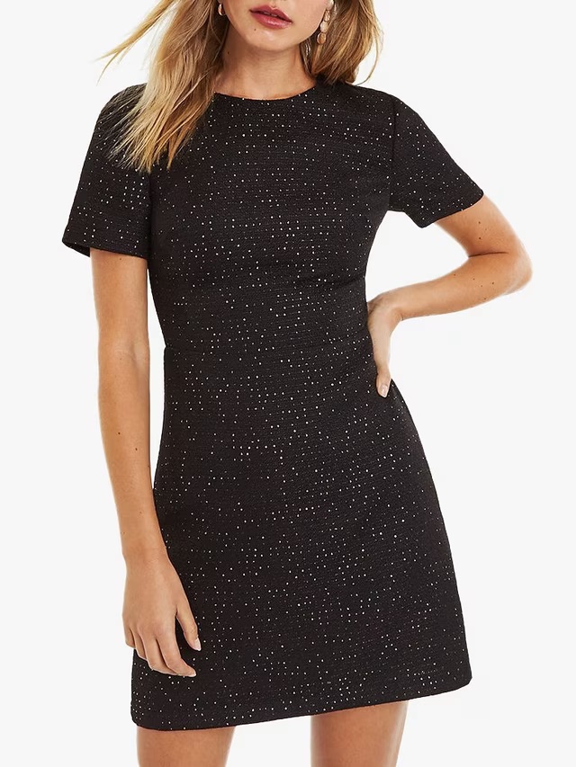 Robe noire pailletée OVS
