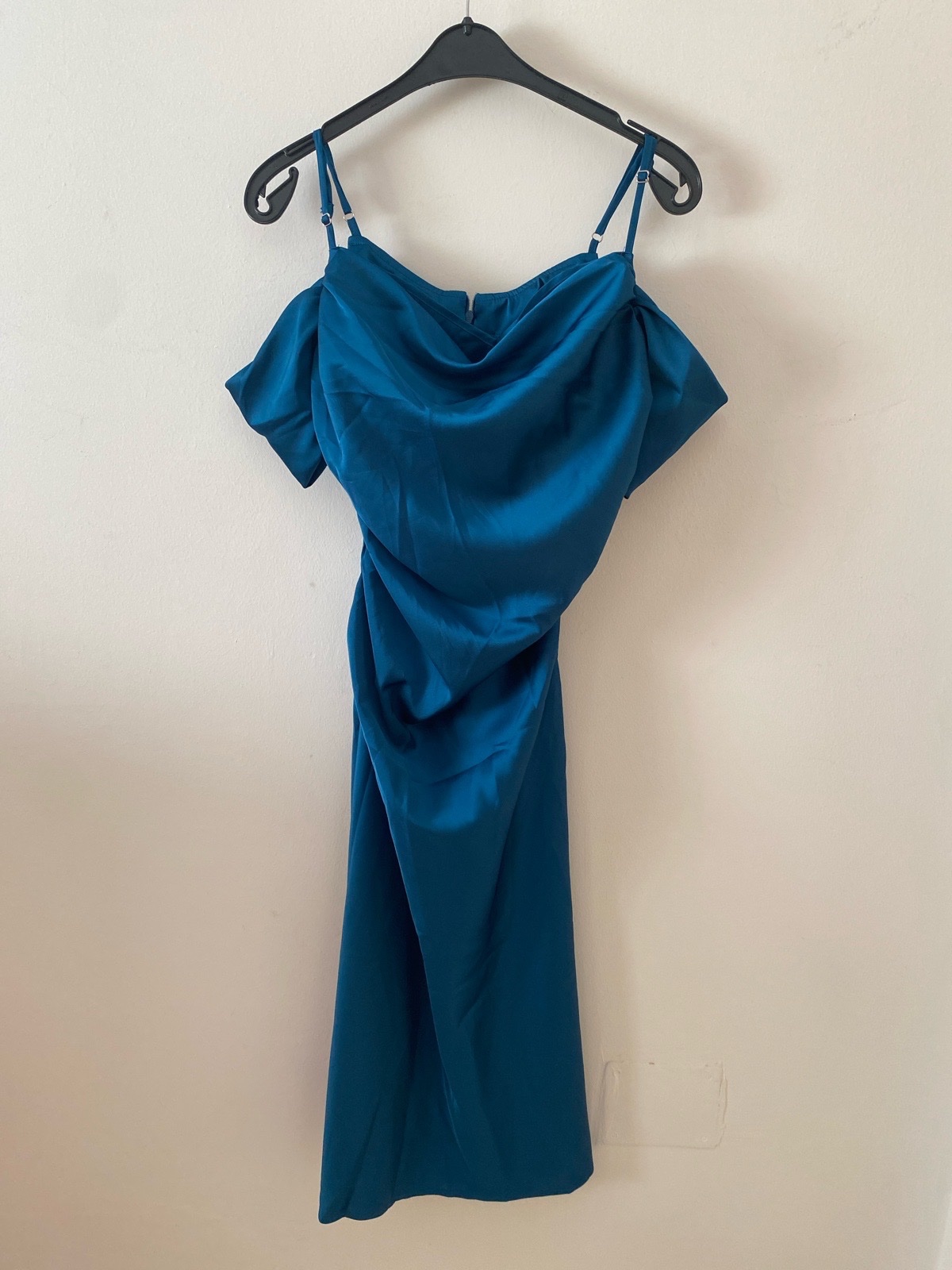 Robe satin bleue 