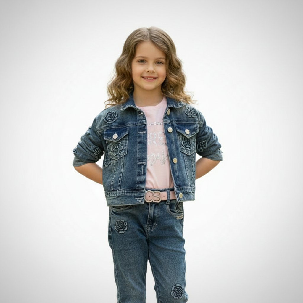 Ensemble fille en jean en promoo