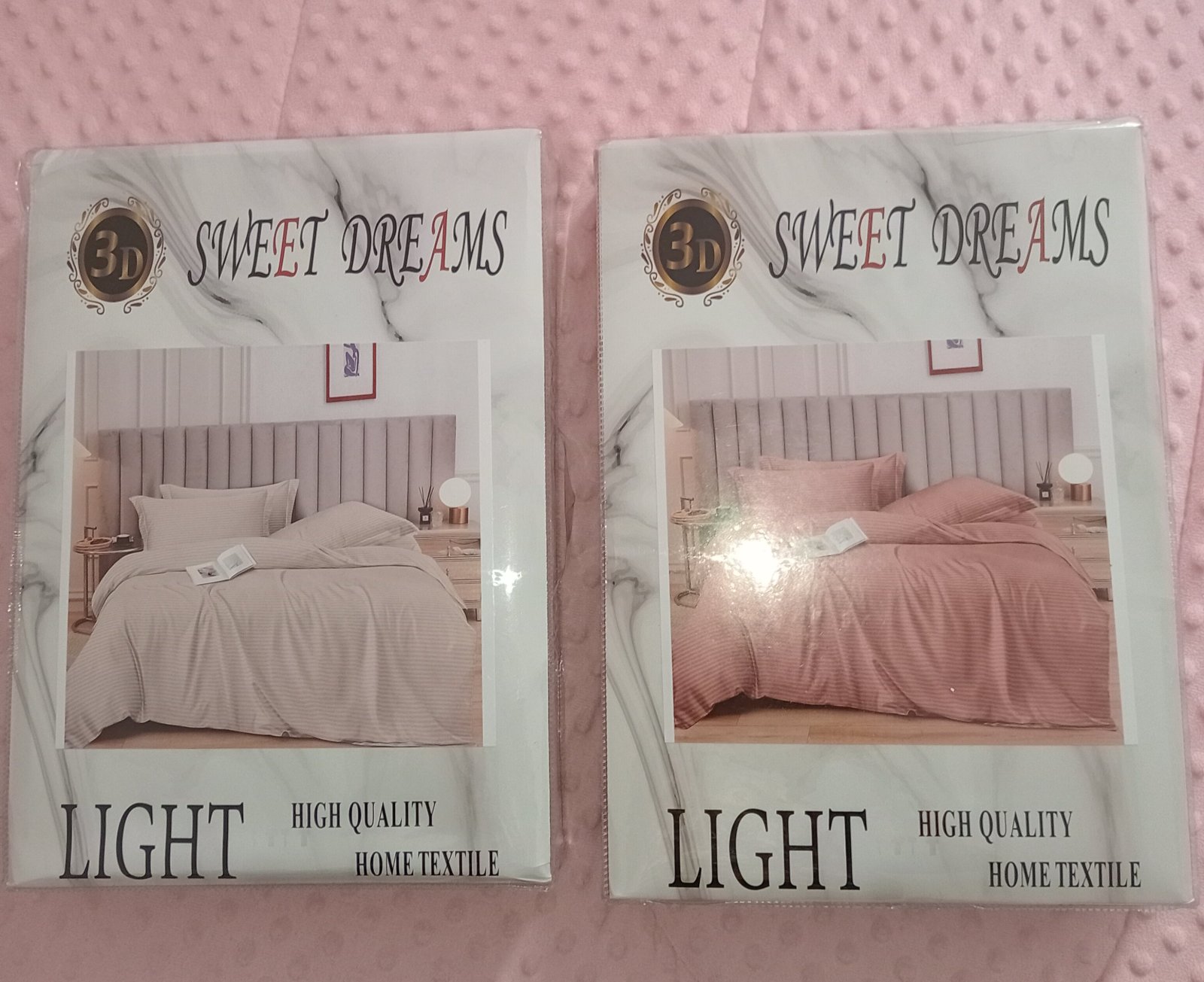 Deux Parrures de lit emballé 