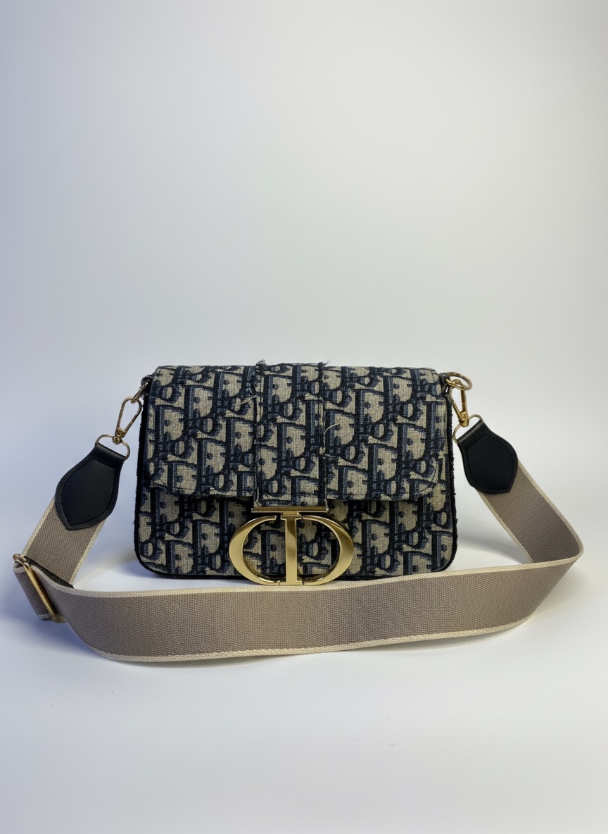 Sac bandoulière style Dior motif monogram