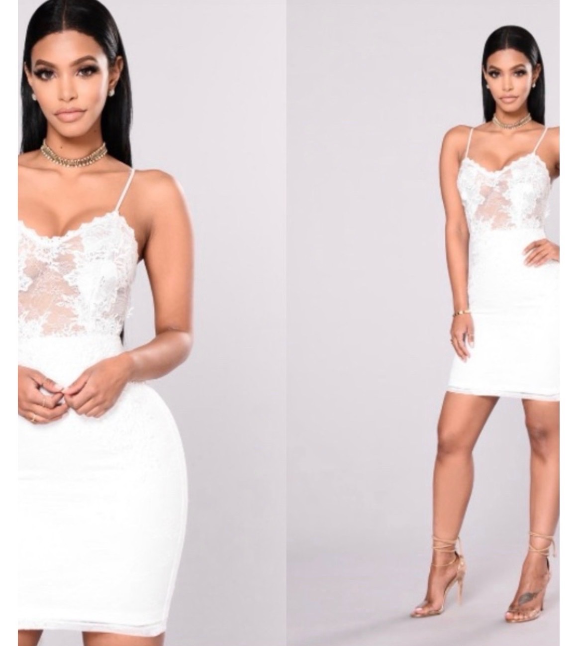 Robe blanche dentelle 