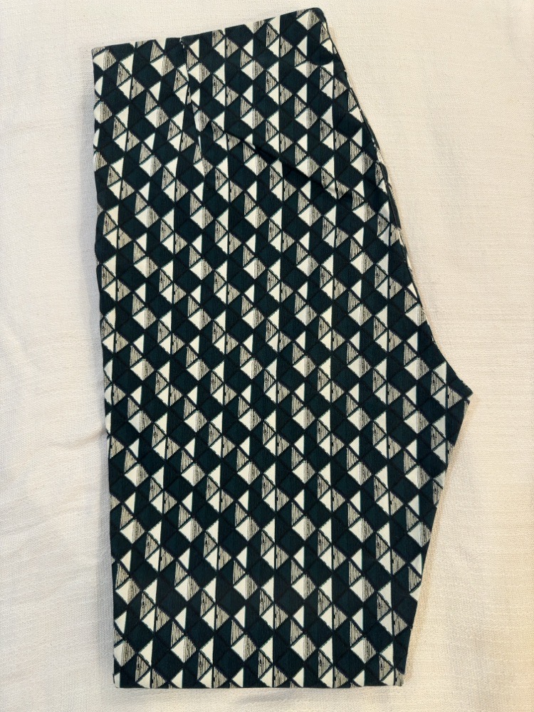 pantalon H&M à motif vert et blanc