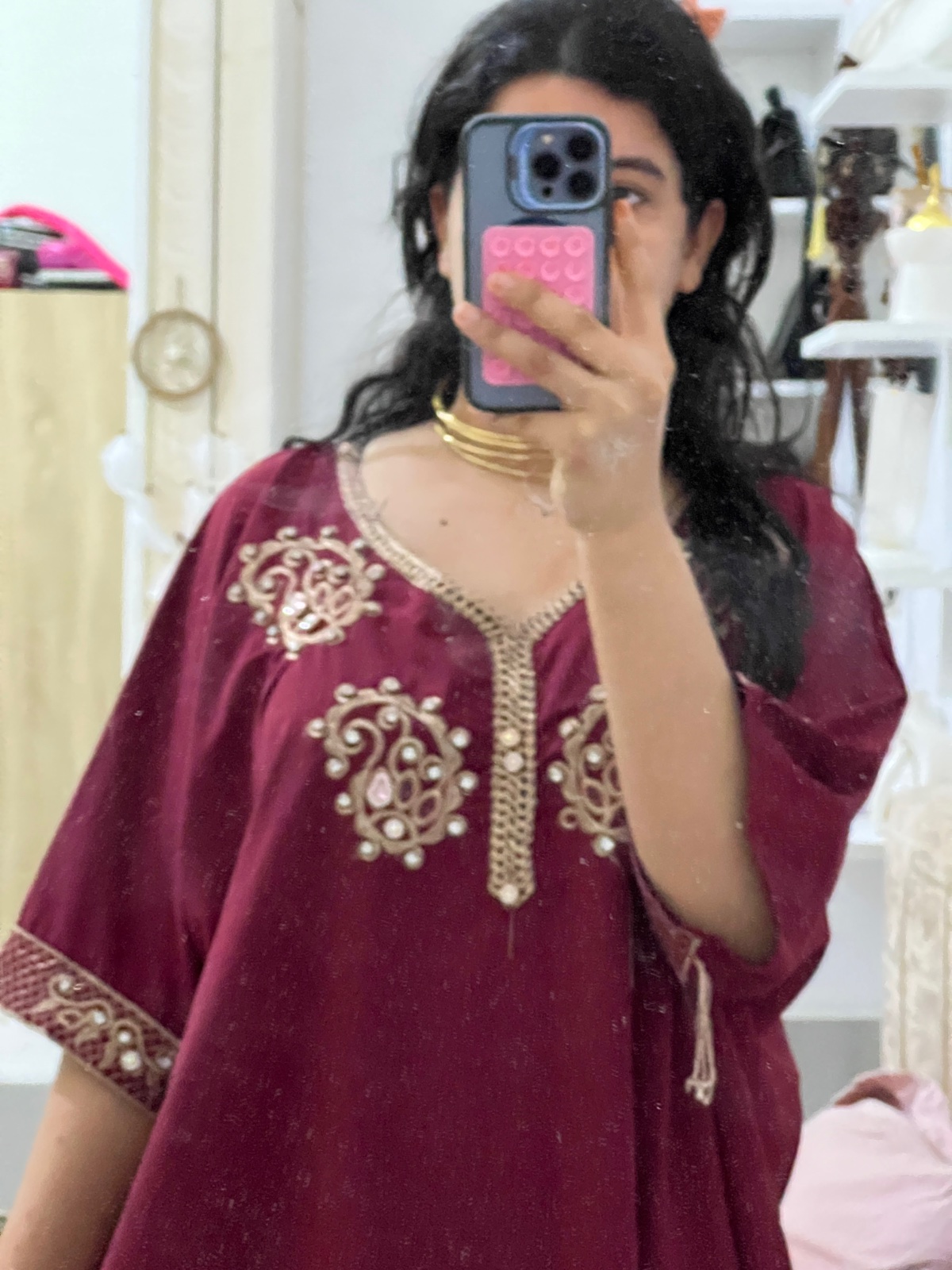 Caftan rouge bordeaux – Taille standard