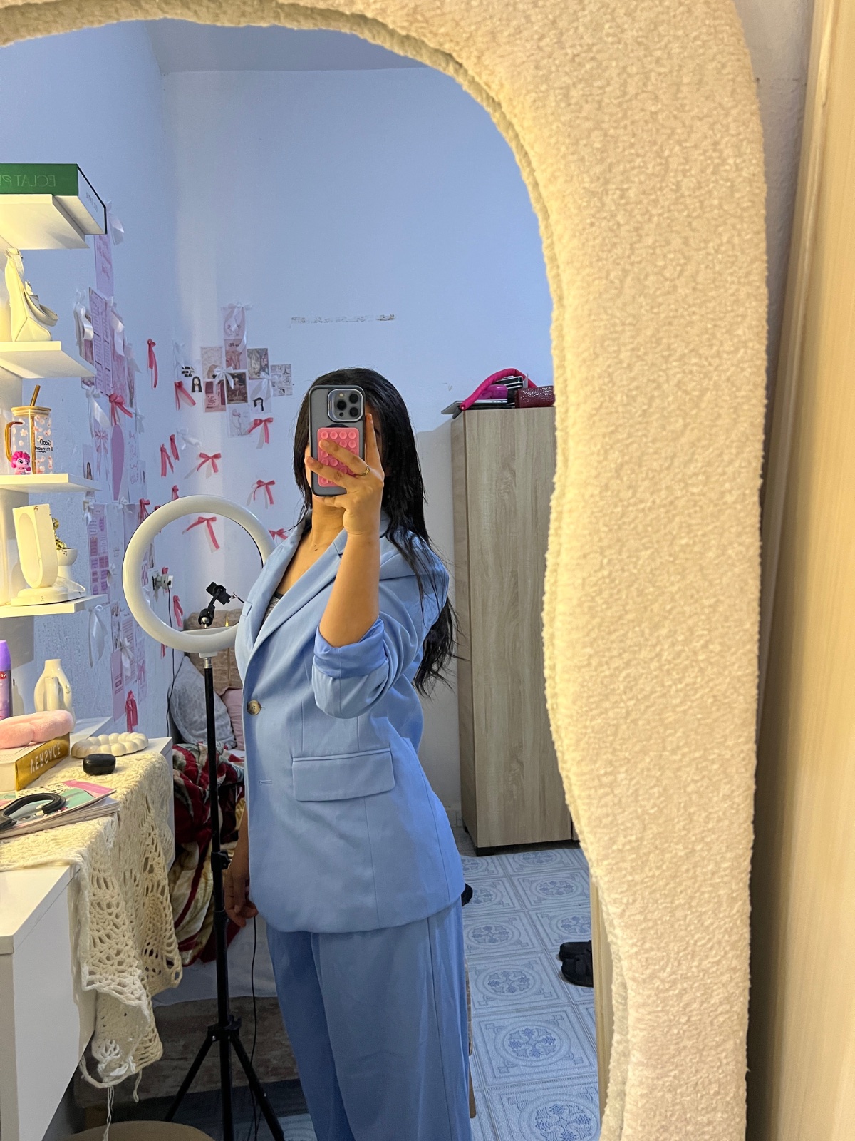  Ensemble blazer et pantalon bleu ciel taille 36/38