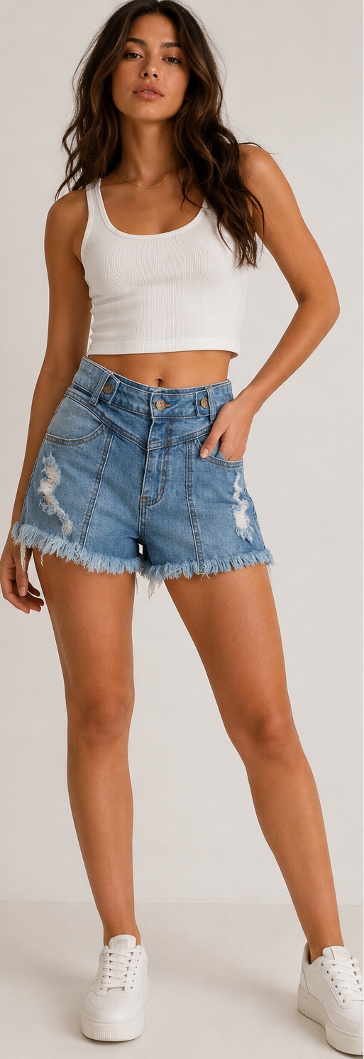 Short Denim Machine 