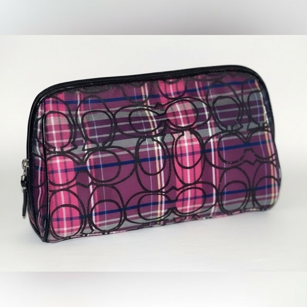 Trousse de maquillage coach poppy tartan