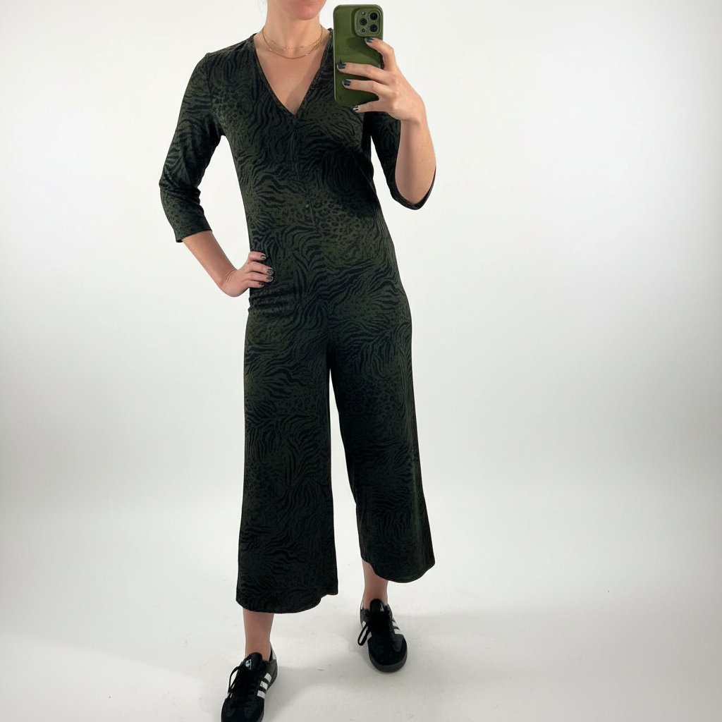 Combi vert jacquard zara