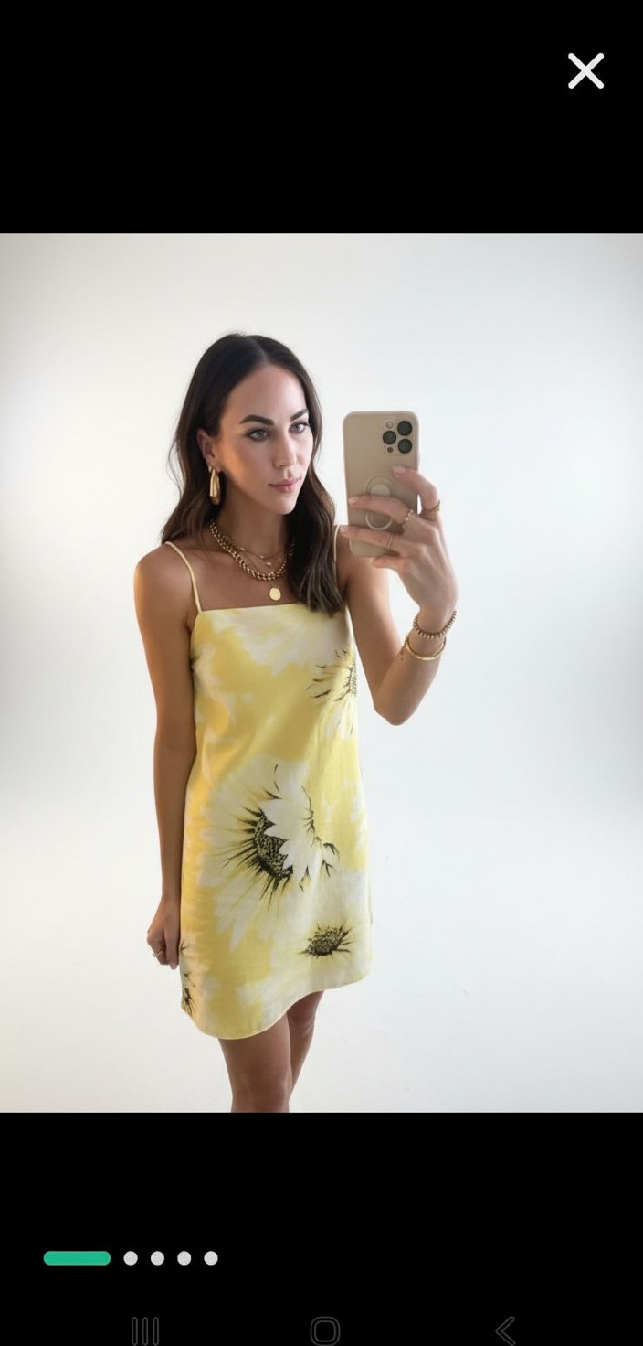 Robe d'été florale jaune h&m