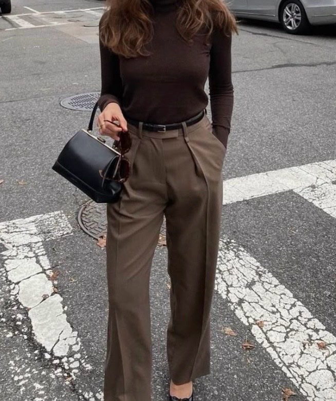 Pantalon chic marron