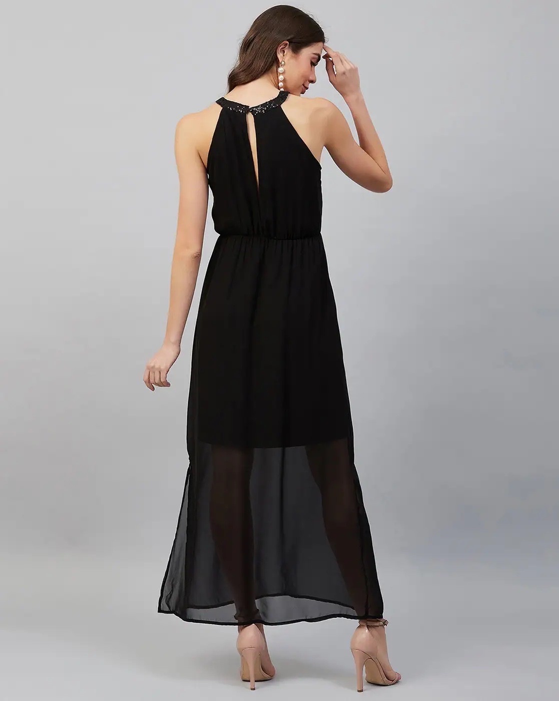 Robe noir chic elegante neuve