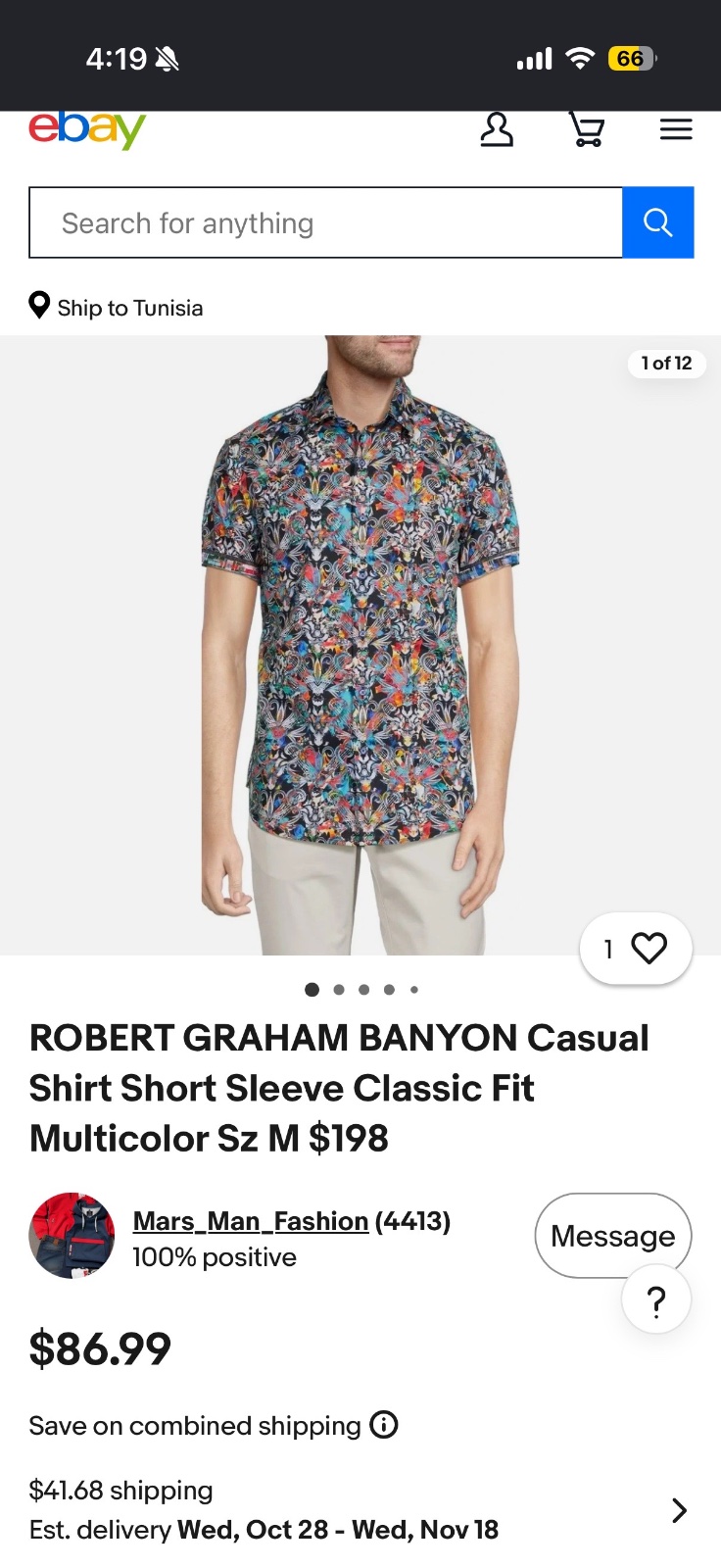 Chemise Robert Graham neuve  