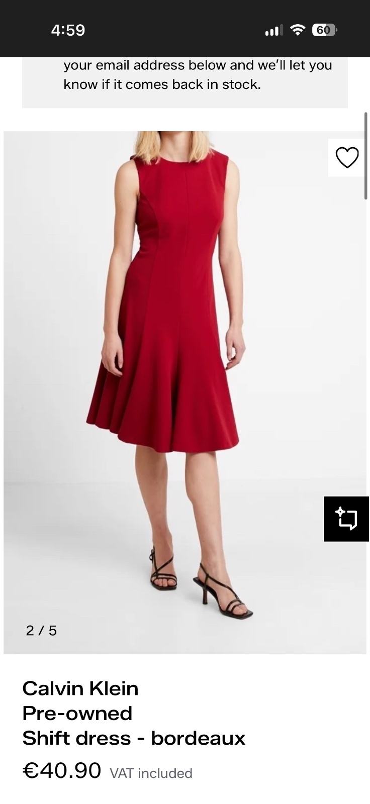 Robe calvin klein neuve ❤️