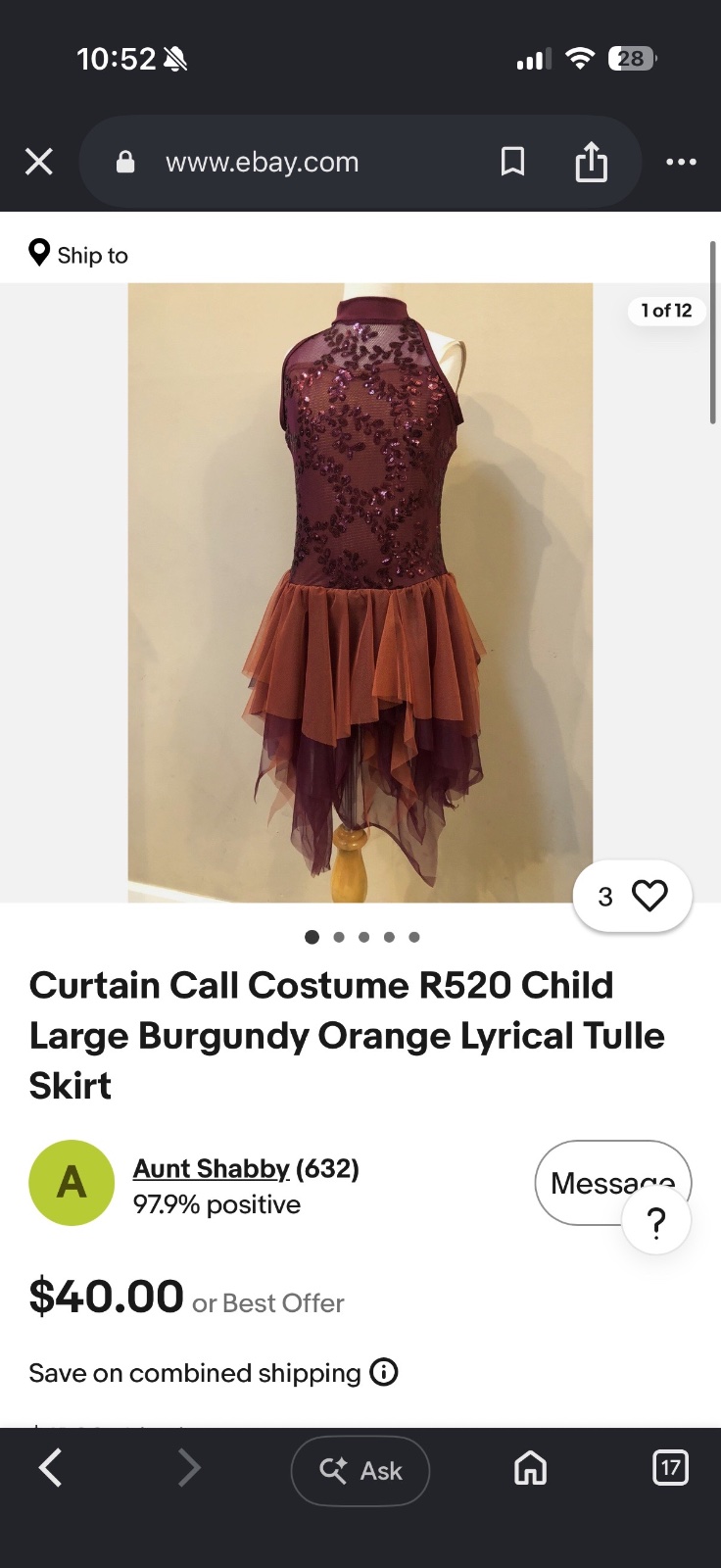 Ballet dress pour fillette 