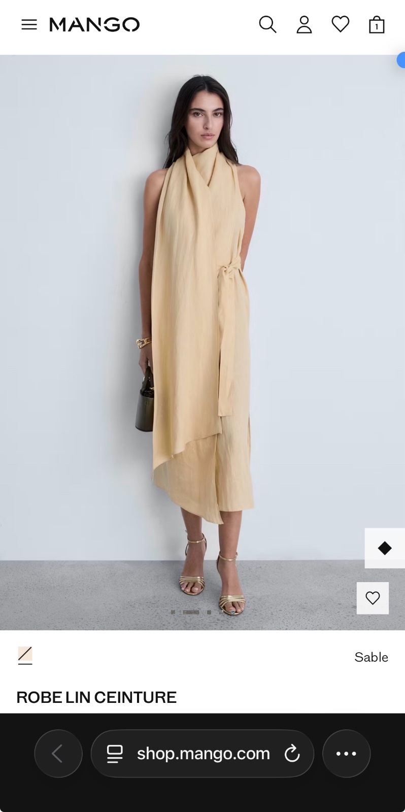 ROBE LIN MNG NEUVE 