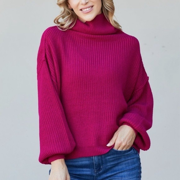 Magenta sweater oversized neuf
