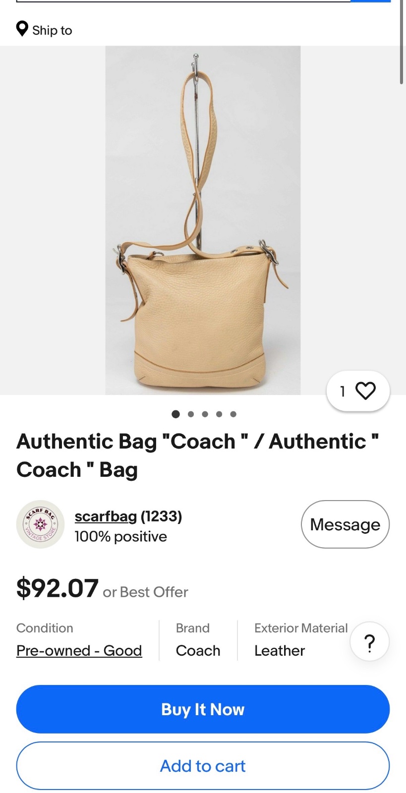 Sac Coach authentique 