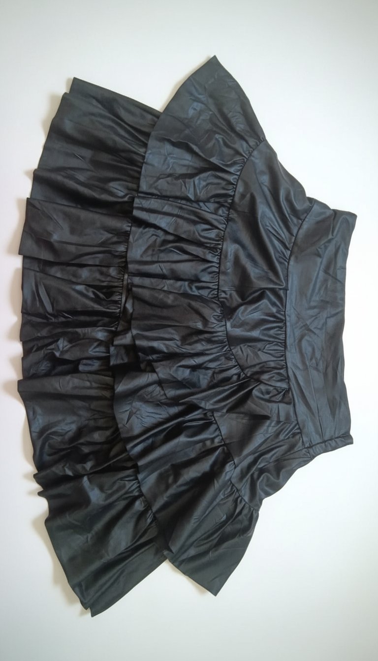 Jupe en simili cuir noir 