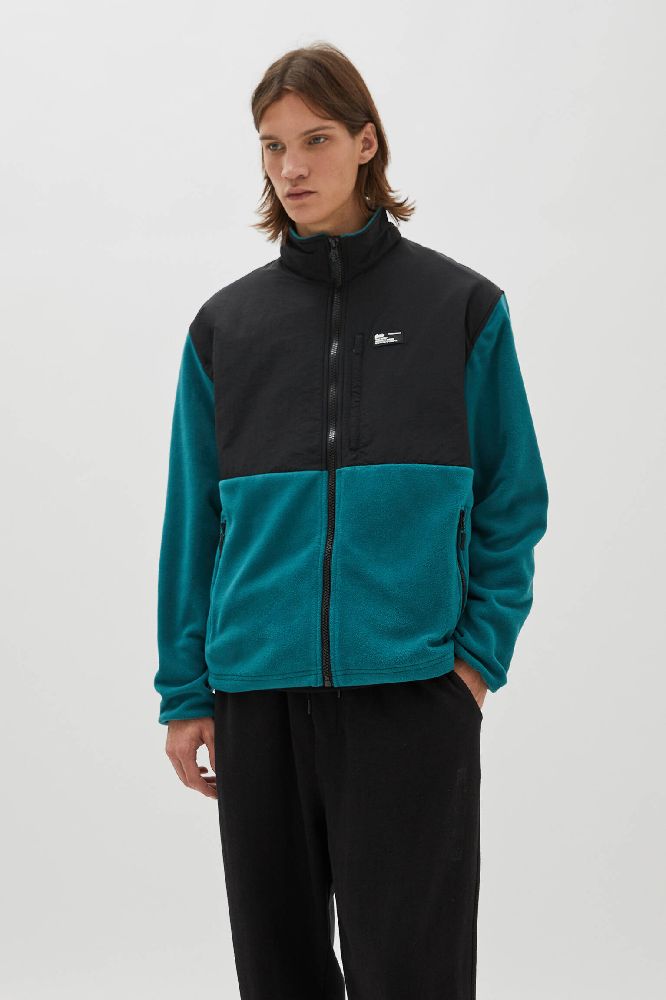 Blouson polaire tissu contrastant (homme)