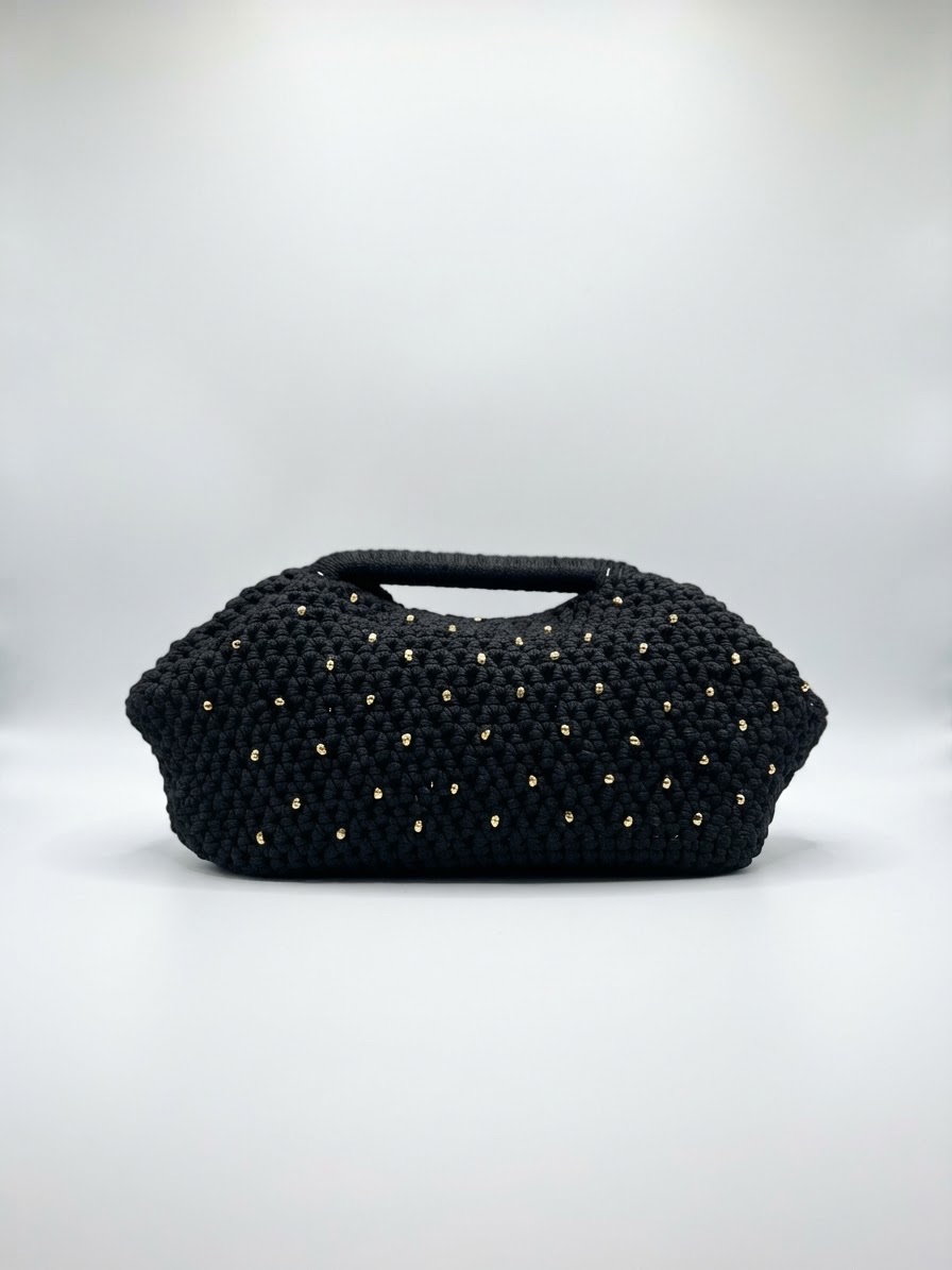 Sac crochet noir