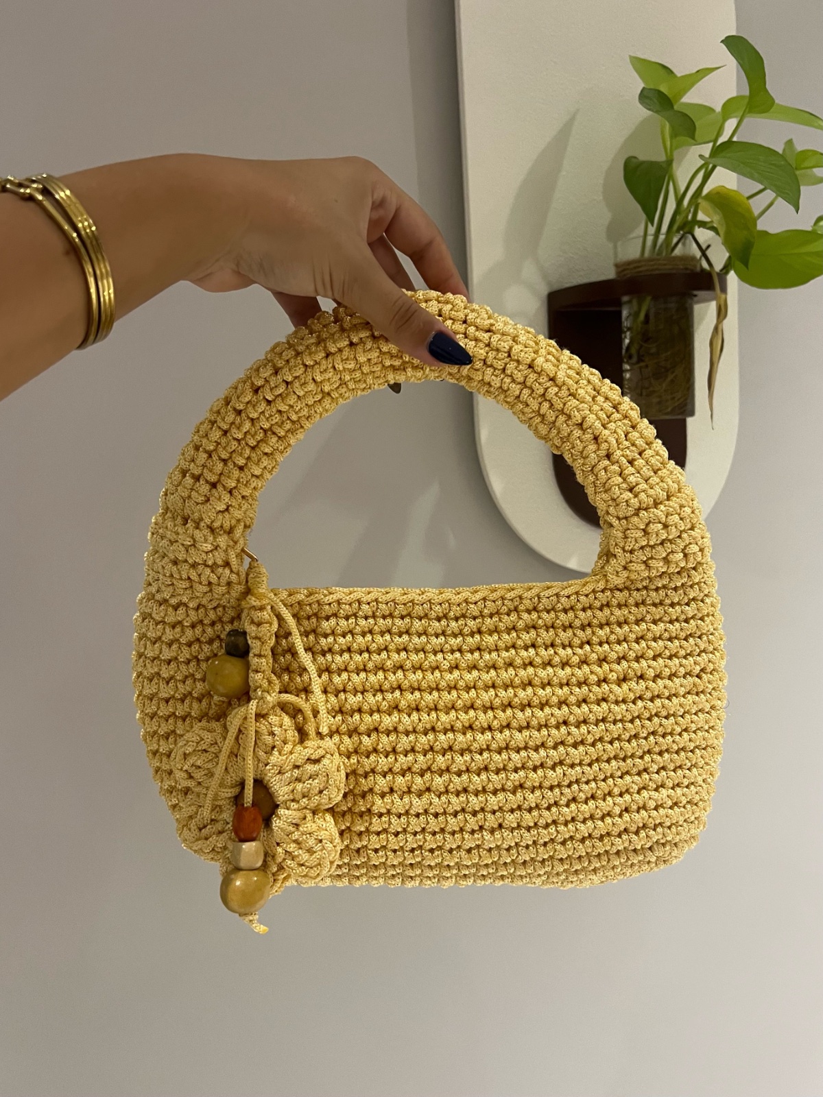 Butter yellow chunky bag